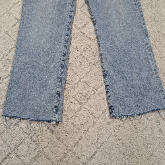 Frame Jeans Womens 31 Blue Richlake Le Jane High Rise Straight Baggy Cotton - Picture 3 of 9